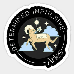 Aries Zodiac Sign Sticker